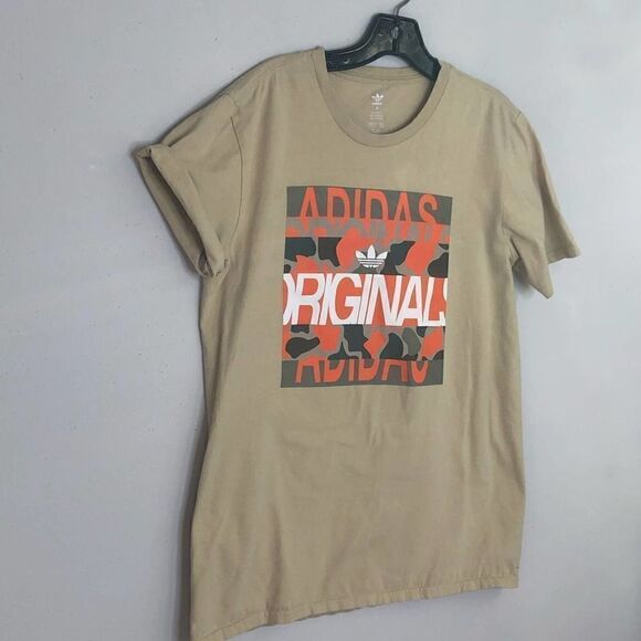 ADIDAS ORIGINALS Tan Green Orange CAMOUFLAGE TEE, M - Picture 6 of 6